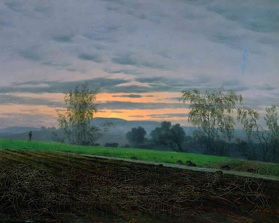 Plowed Field Painting by Caspar David Friedrich 8x10" Art Print - Restored