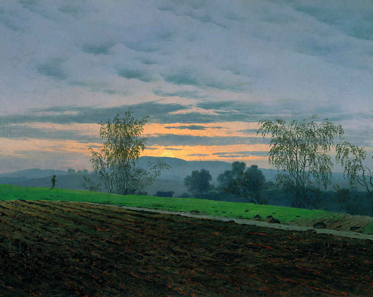 Plowed Field art print by Caspar David Friedrich (1830)