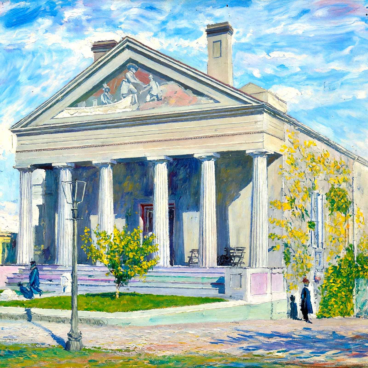 Pilgrim Hall, Plymouth, Massachusetts in 1909 Art Print (7 Sizes) - High Quality
