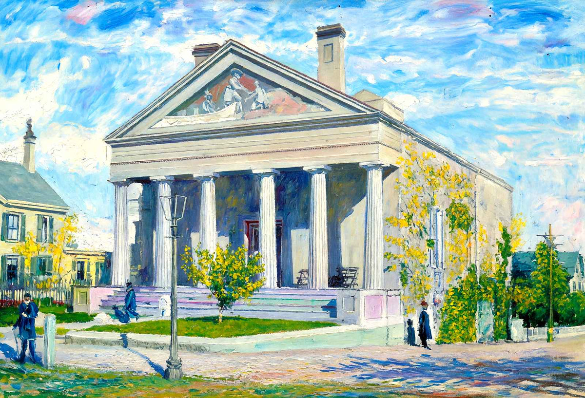 Pilgrim Hall, Plymouth, Massachusetts in 1909 Art Print (7 Sizes) - High Quality