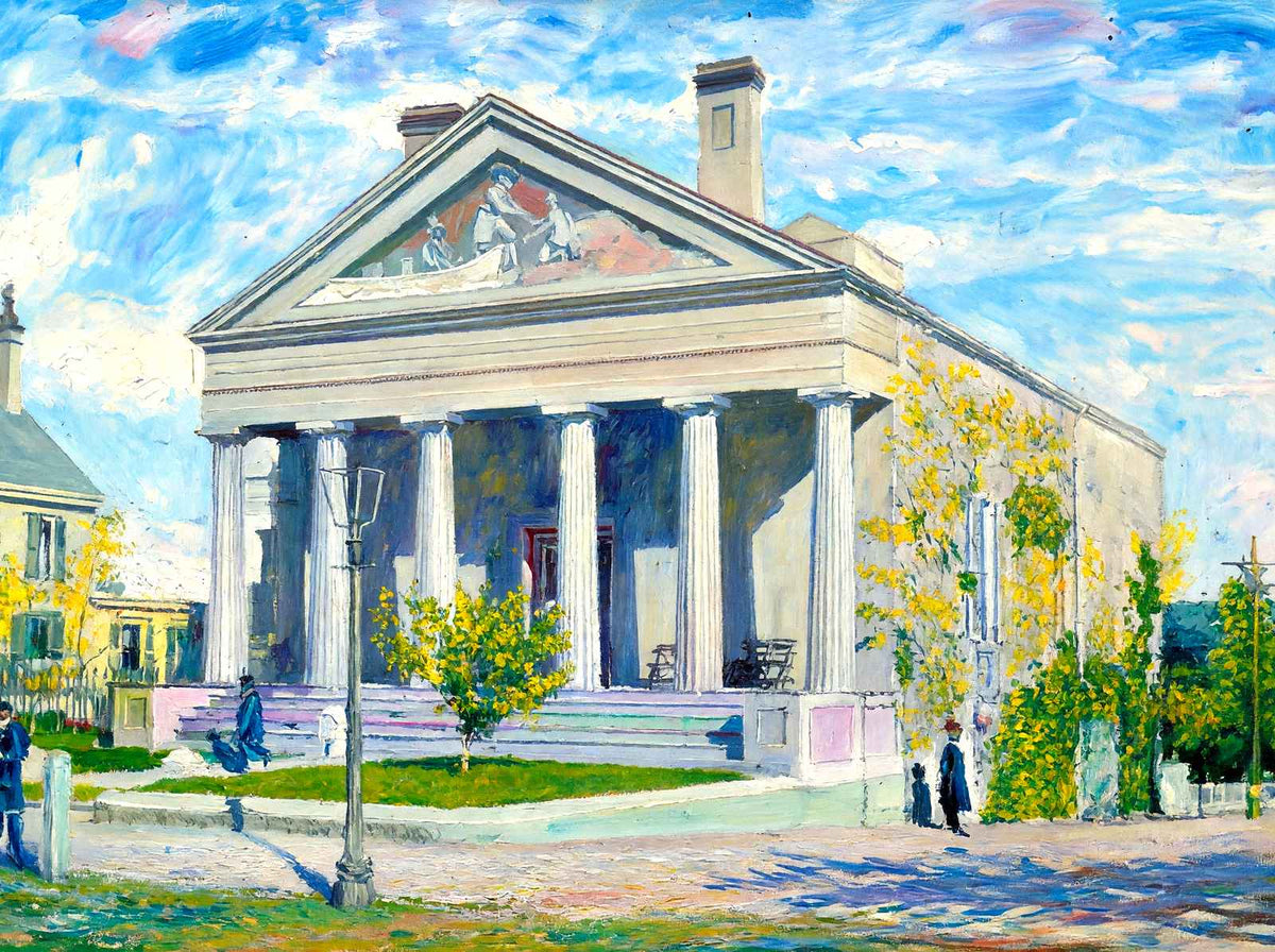Pilgrim Hall, Plymouth, Massachusetts in 1909 Art Print (7 Sizes) - High Quality