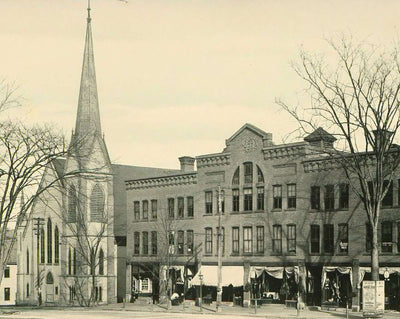 Methodist Church and Kidder Building vintage photo