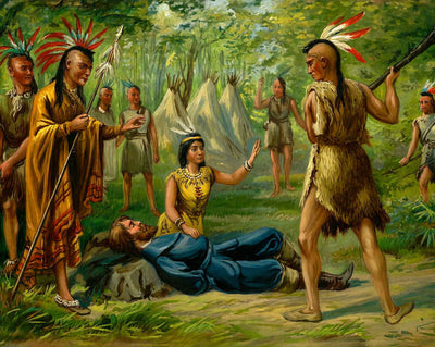 Pocahontas Saving the Life of John Smith art print
