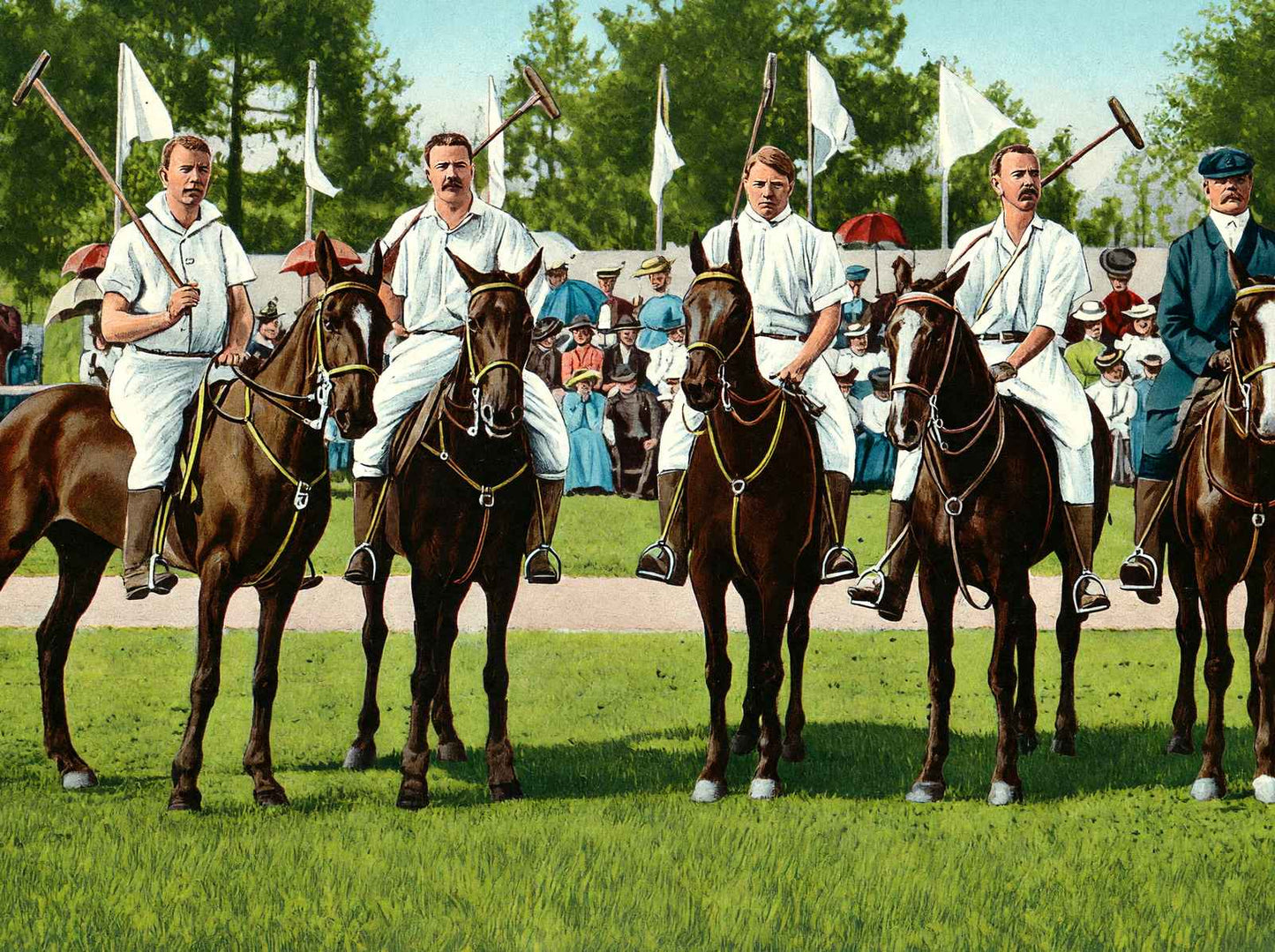 Polo Team Camden SC in 1915 Vintage Print (7 Sizes) - Acid Free