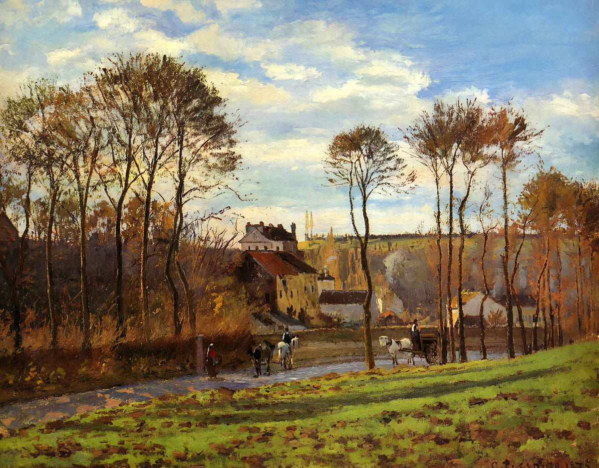 Pontoise, Les Mathurins Art Print 1873 Painting by Camille Pissarro (6 Sizes)
