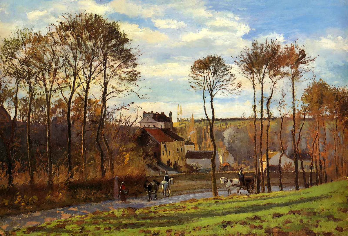 Pontoise, Les Mathurins Art Print 1873 Painting by Camille Pissarro (6 Sizes)