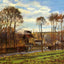 Pontoise, Les Mathurins Art Print 1873 Painting by Camille Pissarro (6 Sizes)