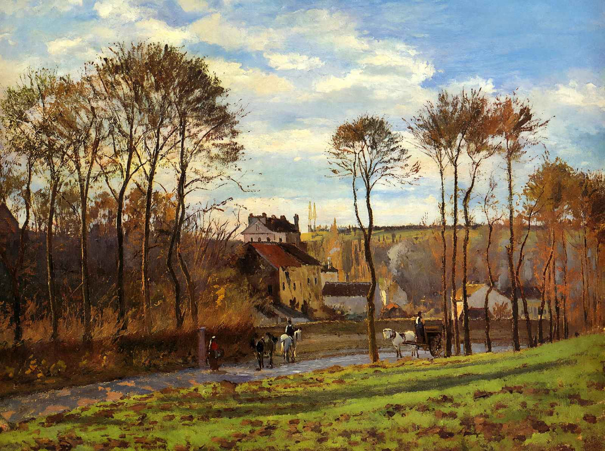 Pontoise, Les Mathurins Art Print 1873 Painting by Camille Pissarro (6 Sizes)