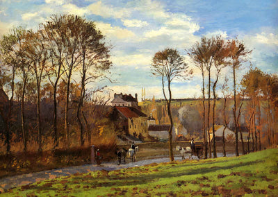 Pontoise, Les Mathurins Art Print 1873 Painting by Camille Pissarro (6 Sizes)