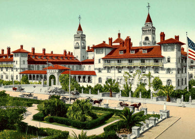 Ponce DE Leon St Augustine FL in 1907 Vintage Print (7 Sizes) - Enhanced