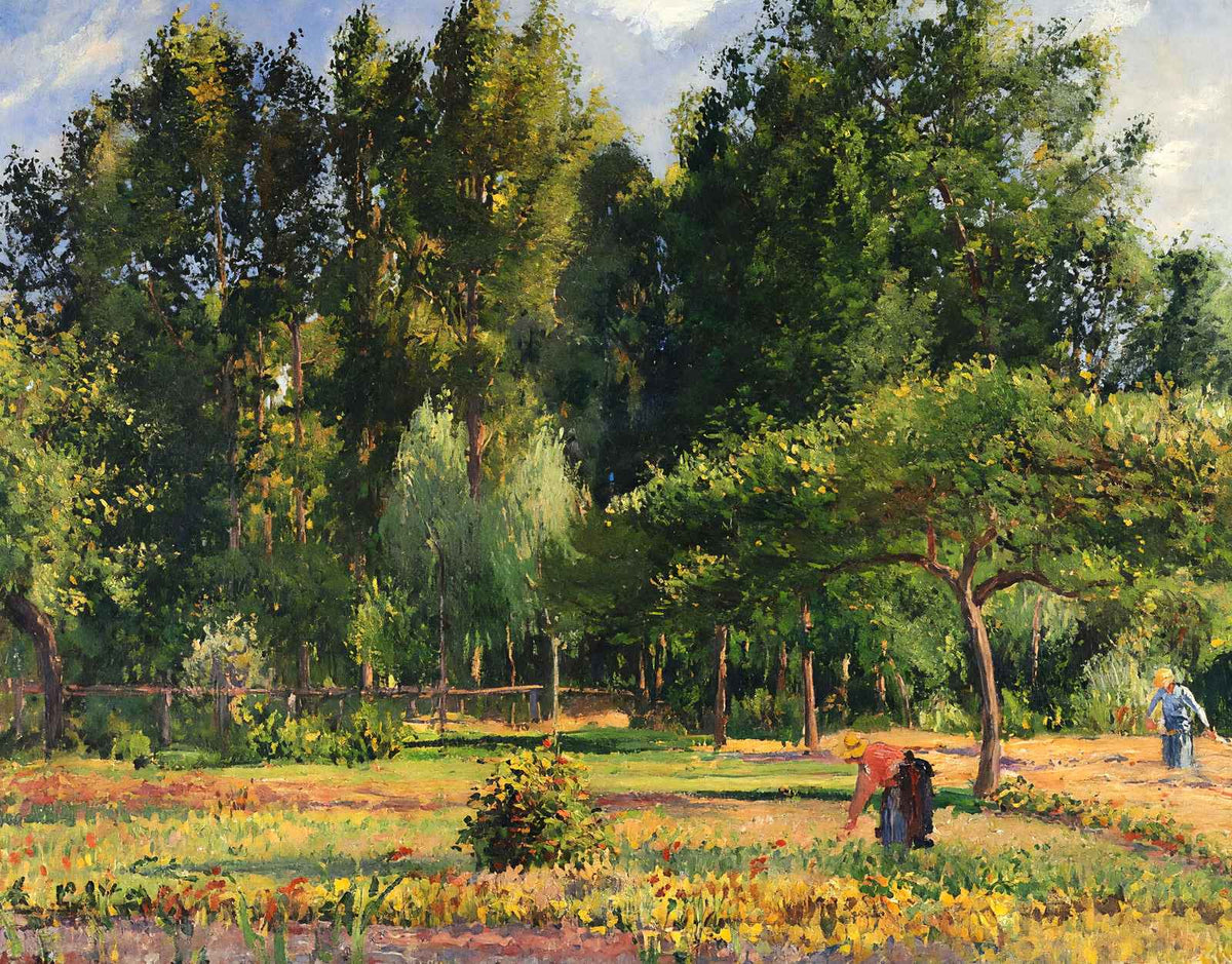 Poplars, Afternoon in Eragny Art Print 1899 by Camille Pissarro (6 Sizes)