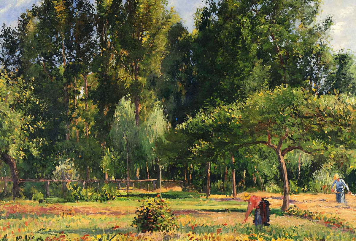 Poplars, Afternoon in Eragny Art Print 1899 by Camille Pissarro (6 Sizes)