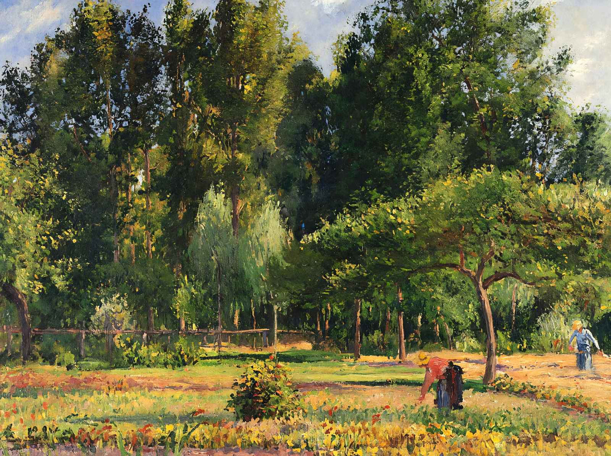 Poplars, Afternoon in Eragny Art Print 1899 by Camille Pissarro (6 Sizes)