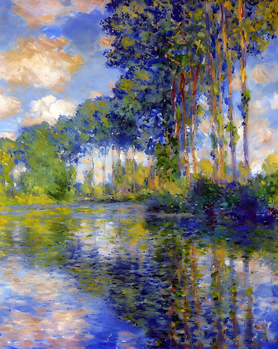 Poplars on the Epte art print by Claude Monet (1891)
