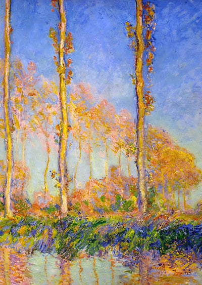 Poplars, Autumn, Pink Effect 1891 Painting by Claude Monet Art Print (6 Sizes)