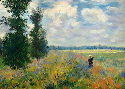 Poppy Field, Argenteuil Art Print 1875 Painting by Claude Monet (6 Sizes)