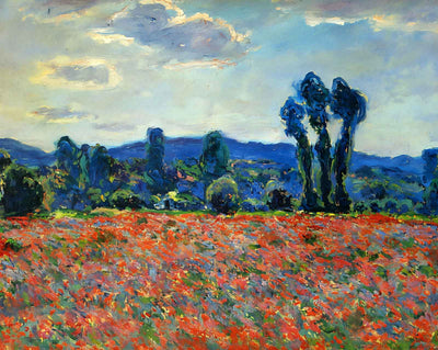 Poppy Field in Giverny art print by Claude Monet (1890)