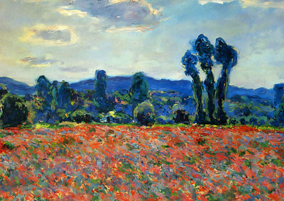 Poppy Field in Giverny Fine Art Print 1890 Painting by Claude Monet (6 Sizes)