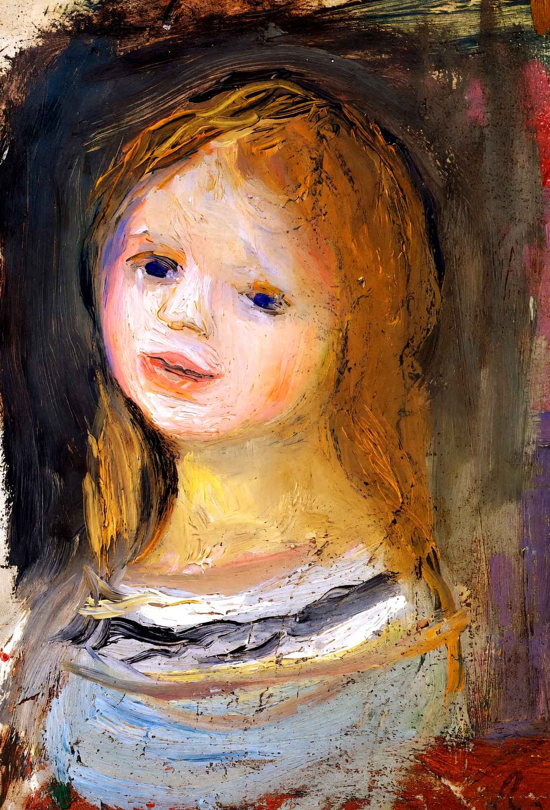 Portrait of a Woman Art Print 1897 Painting by Pierre-Auguste Renoir (6 Sizes)