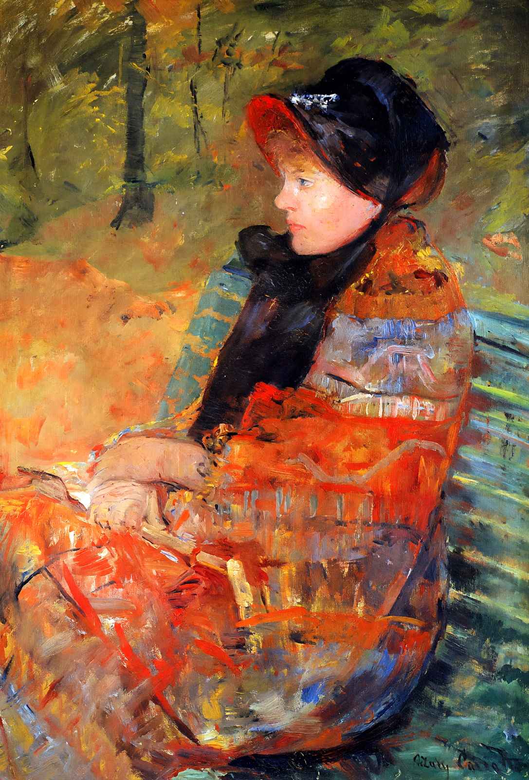 Portrait of Mlle C. Lydia Cassatt, the Artist's Sister 1880 Art Print (6 Sizes)