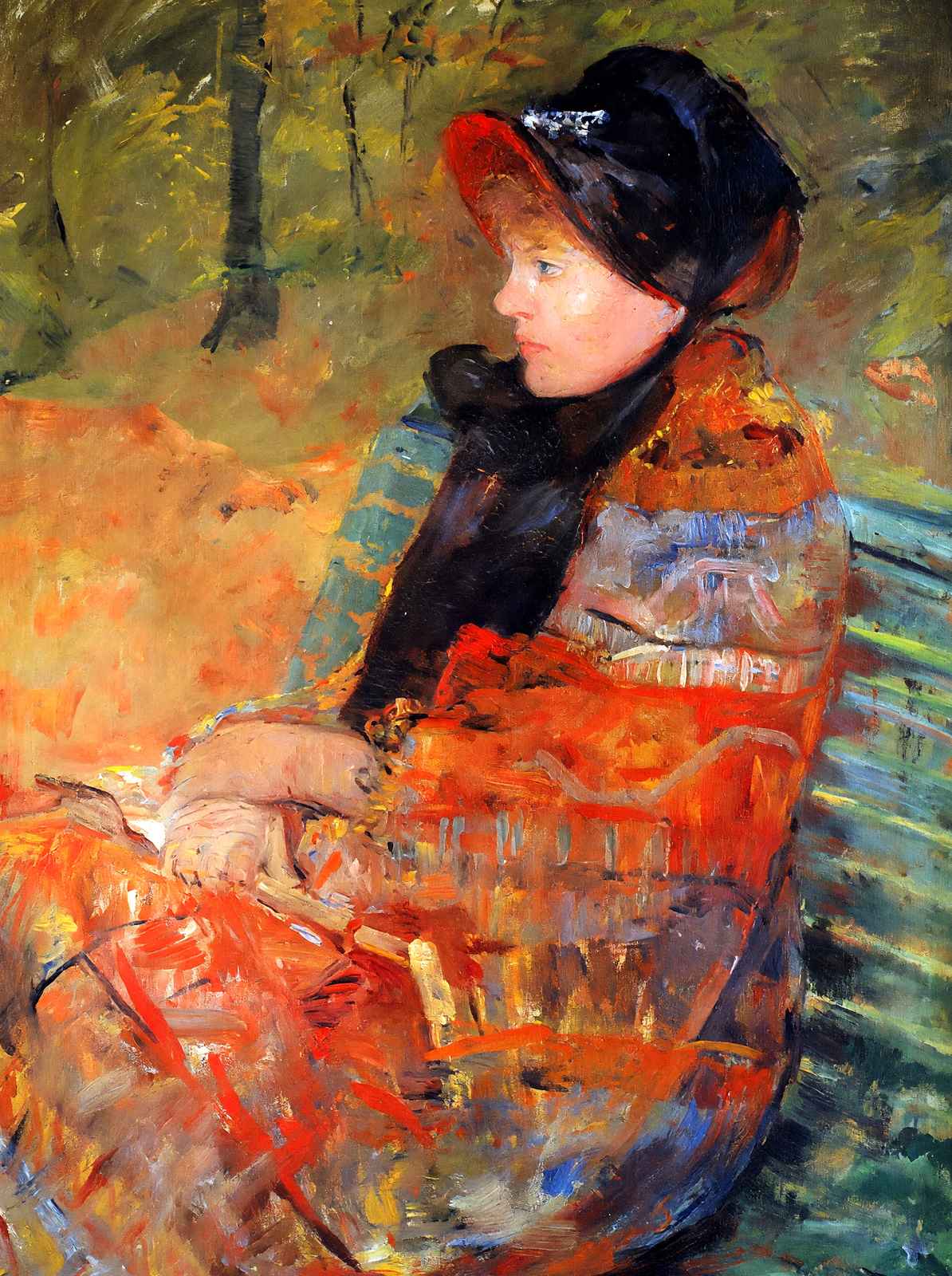 Portrait of Mlle C. Lydia Cassatt, the Artist's Sister 1880 Art Print (6 Sizes)