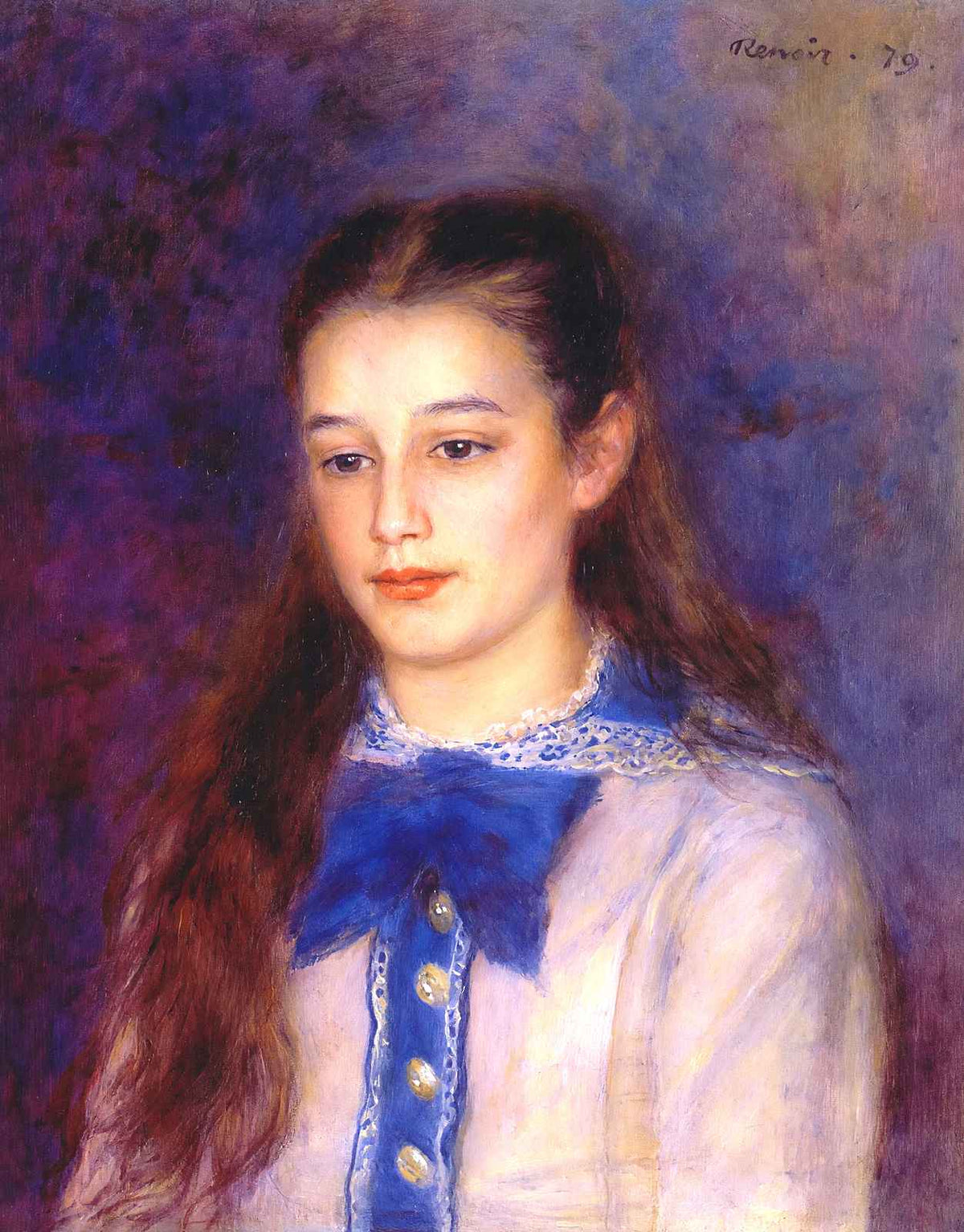 Portrait of Therese Berard Art Print 1879 by Pierre-Auguste Renoir (6 Sizes)
