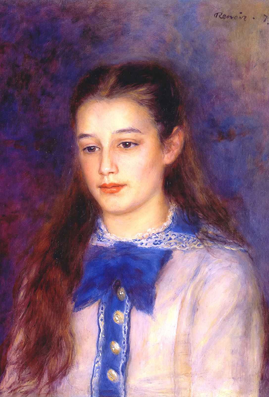 Portrait of Therese Berard Art Print 1879 by Pierre-Auguste Renoir (6 Sizes)