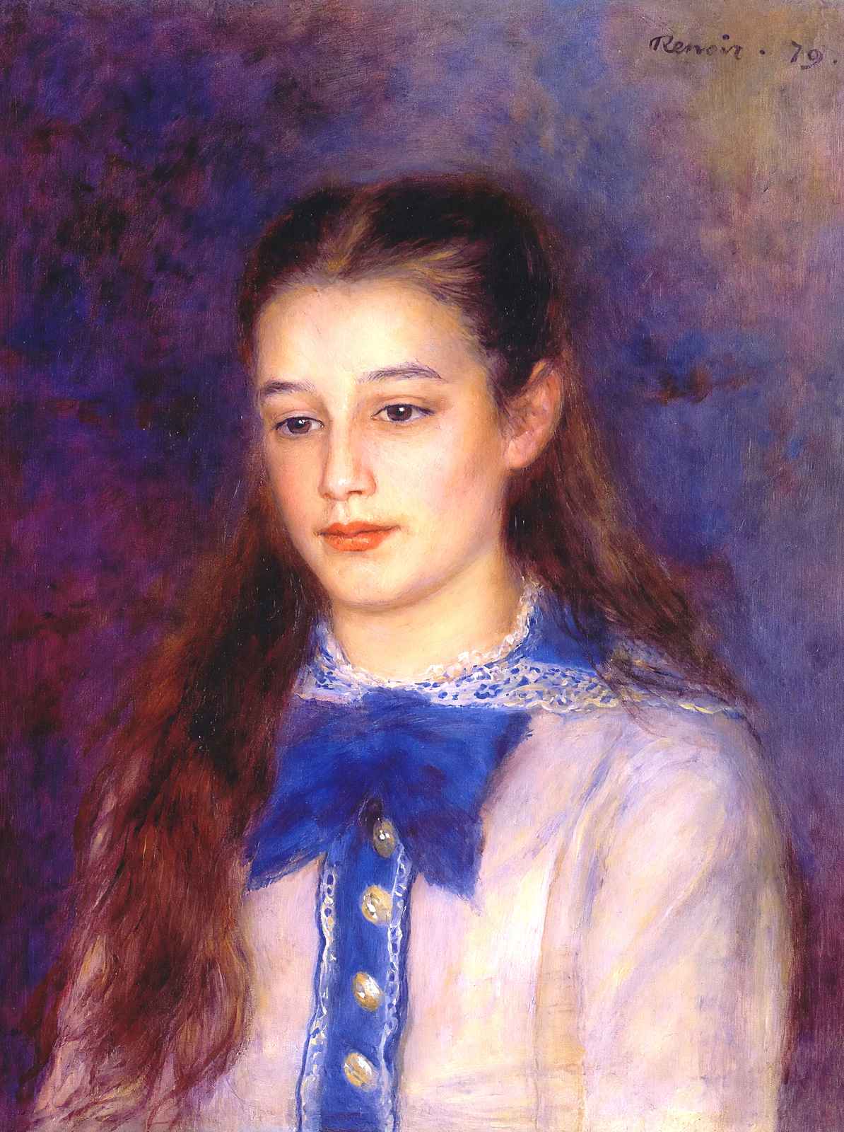Portrait of Therese Berard Art Print 1879 by Pierre-Auguste Renoir (6 Sizes)