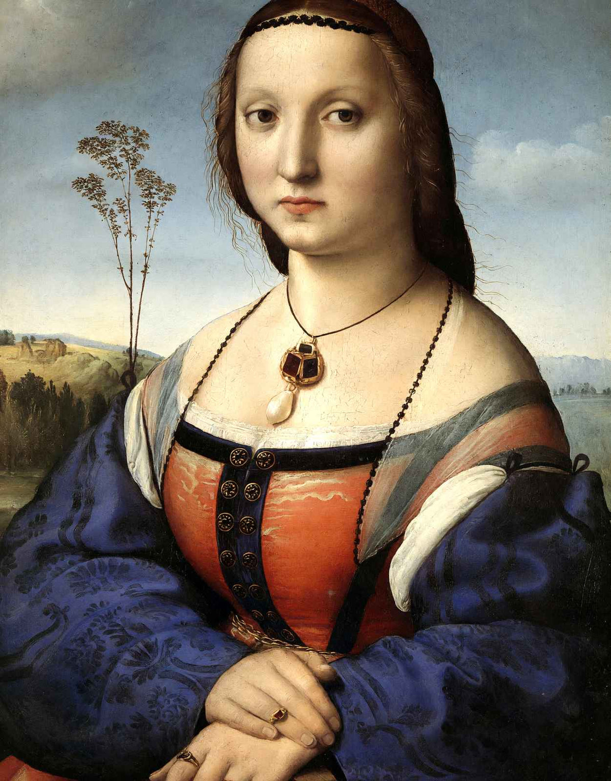 Portrait of Maddalena Doni 1506 Painting by Raphael Art Print (6 Sizes)