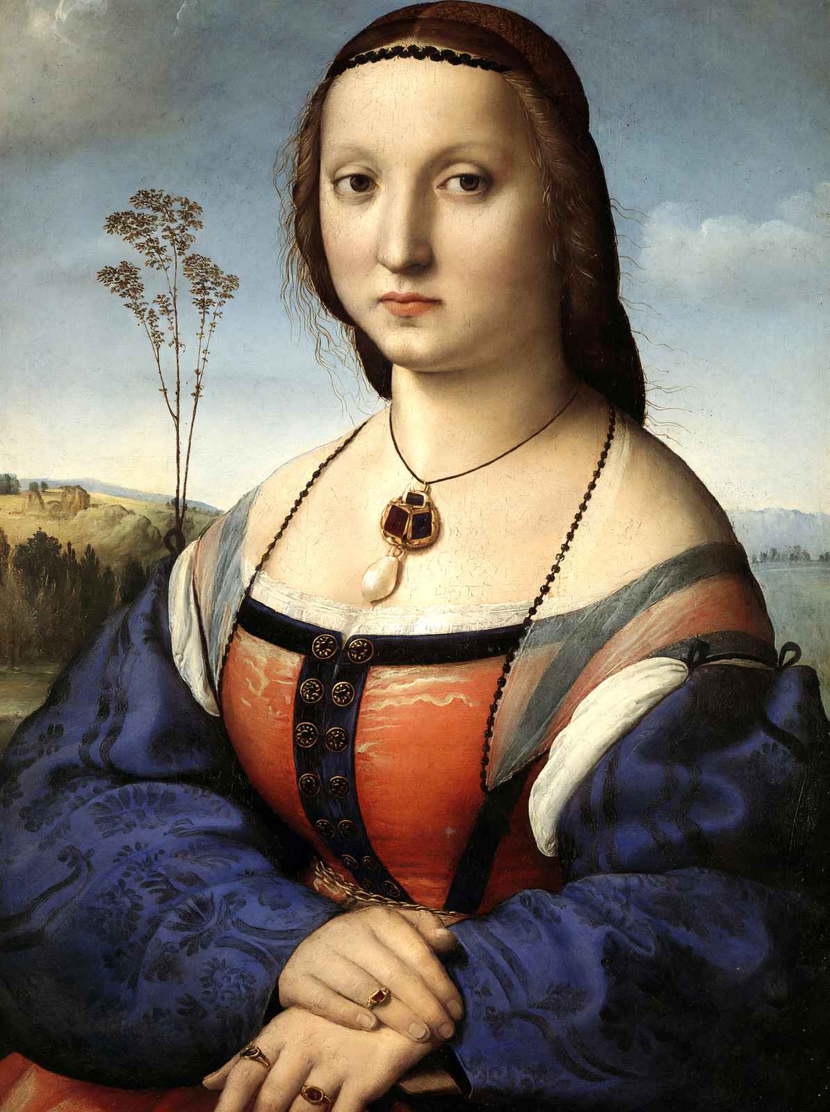 Portrait of Maddalena Doni 1506 Painting by Raphael Art Print (6 Sizes)