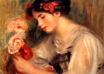 Portrait of Gabrielle (Young Girl with Flowers) 1900 Art Print (6 Sizes)