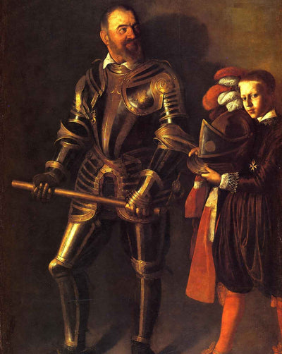 Portrait of Alof De Wignacourt and His Page art print by Caravaggio (1608)