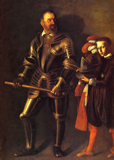 Portrait of Alof De Wignacourt and His Page 1608 Caravaggio Art Print (6 Sizes)