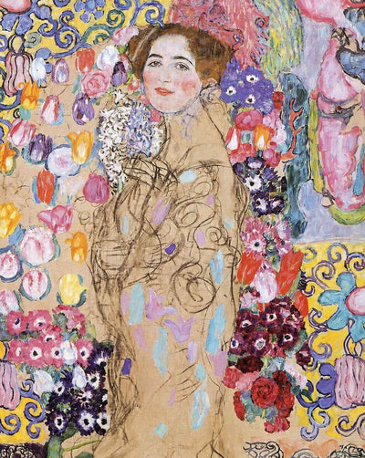 Portrait of Maria Munk (Unfinished) art print by Gustav Klimt (1918)