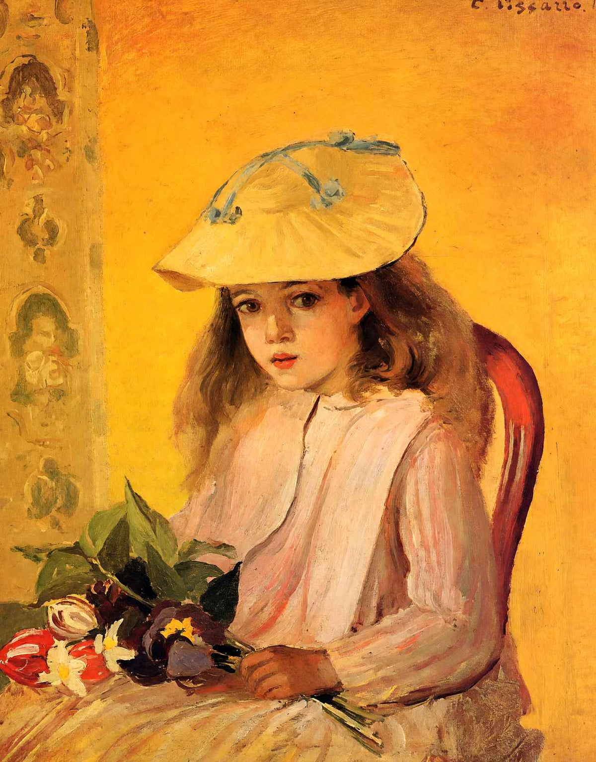 Portrait of Jeanne 1872 Painting by Camille Pissarro Fine Art Print (6 Sizes)