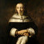 Portrait of a Lady with an Ostrich Feather Fan art print by Rembrandt (1658)