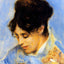 Portrait of Madame Claude Monet Art Print 1872 by Renoir (6 Sizes) - Restored
