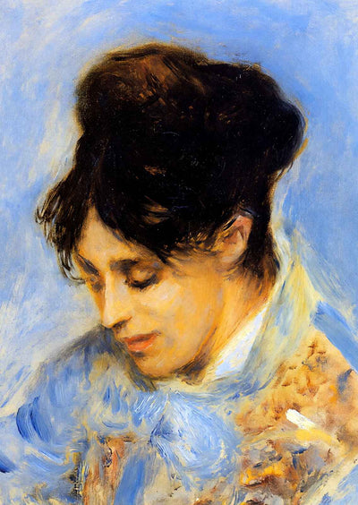 Portrait of Madame Claude Monet Art Print 1872 by Renoir (6 Sizes) - Restored