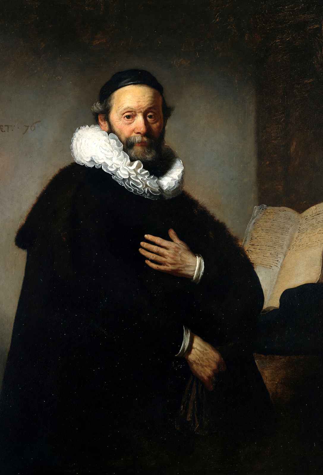 Portrait of Johannes Wtenbogaert Art Print 1633 Painting by Rembrandt (6 Sizes)