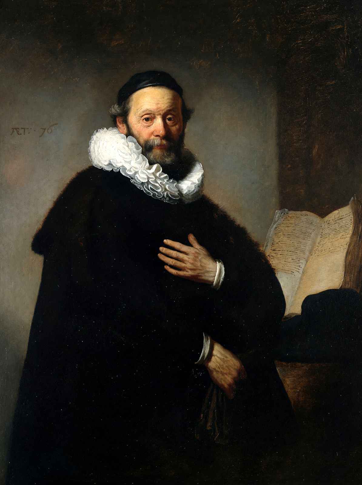 Portrait of Johannes Wtenbogaert Art Print 1633 Painting by Rembrandt (6 Sizes)