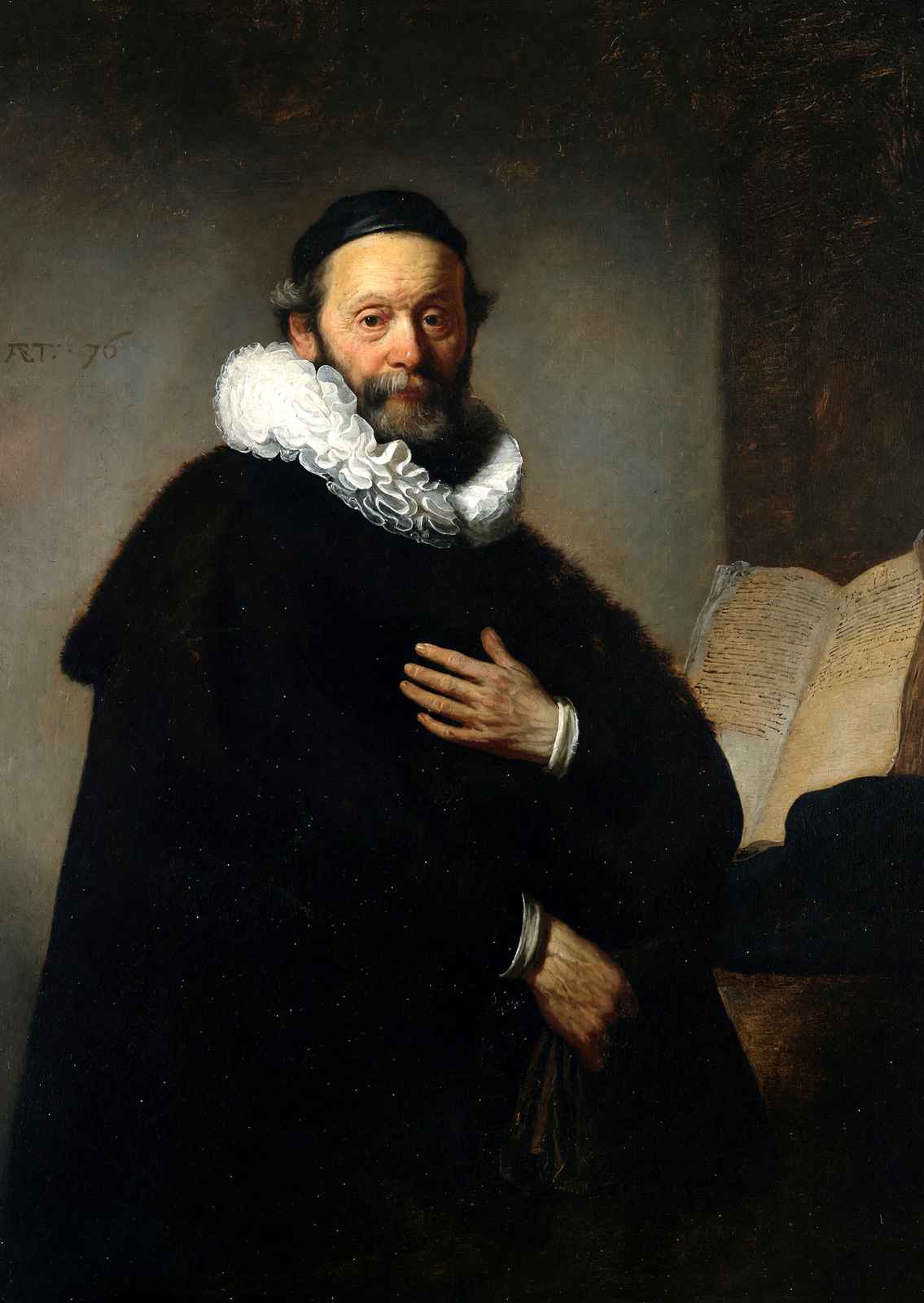Portrait of Johannes Wtenbogaert Art Print 1633 Painting by Rembrandt (6 Sizes)