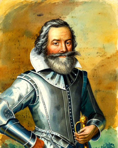 Portrait of Captain John Smith in 1907 art print