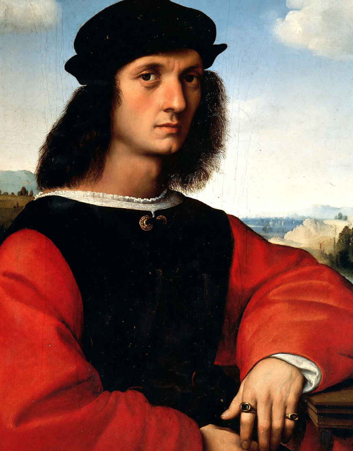 Portrait of Agnolo Doni Art Print 1506 Painting by Raphael (6 Sizes)