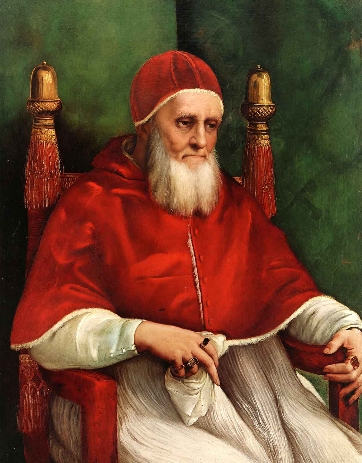 Portrait of Pope Julius Ii Art Print 1512 Painting by Raphael (6 Sizes)