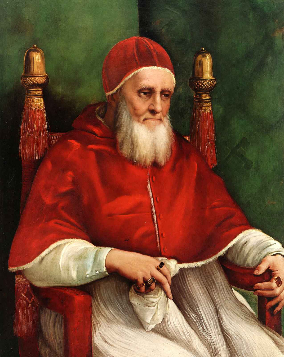 Portrait of Pope Julius Ii painting by Raphael (1512)