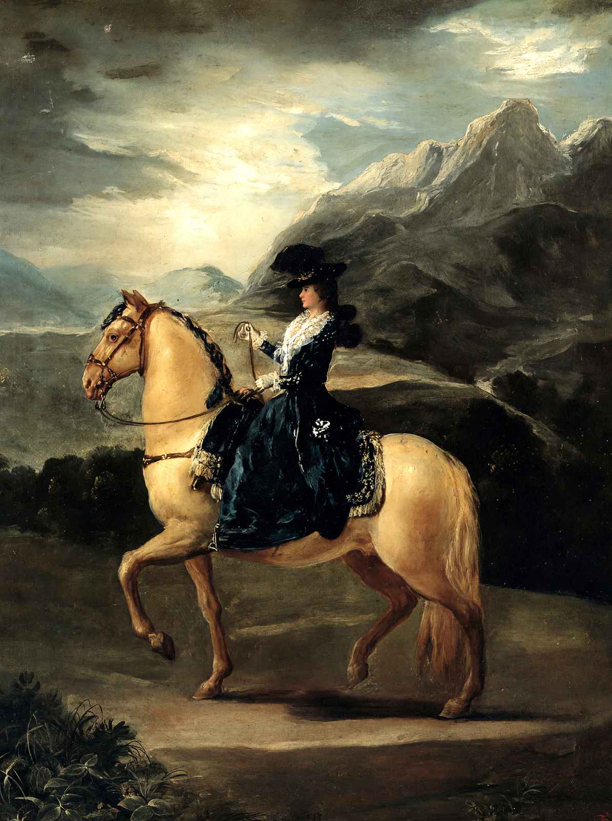 Portrait of Maria Teresa De Vallabriga on Horseback 1783 Art Print (6 Sizes)