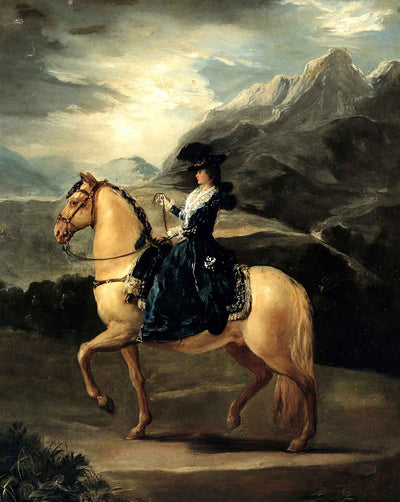 Portrait of Maria Teresa De Vallabriga on Horseback art print by Francisco Goya (1783)