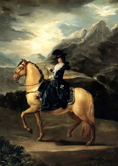 Portrait of Maria Teresa De Vallabriga on Horseback 1783 Art Print (6 Sizes)