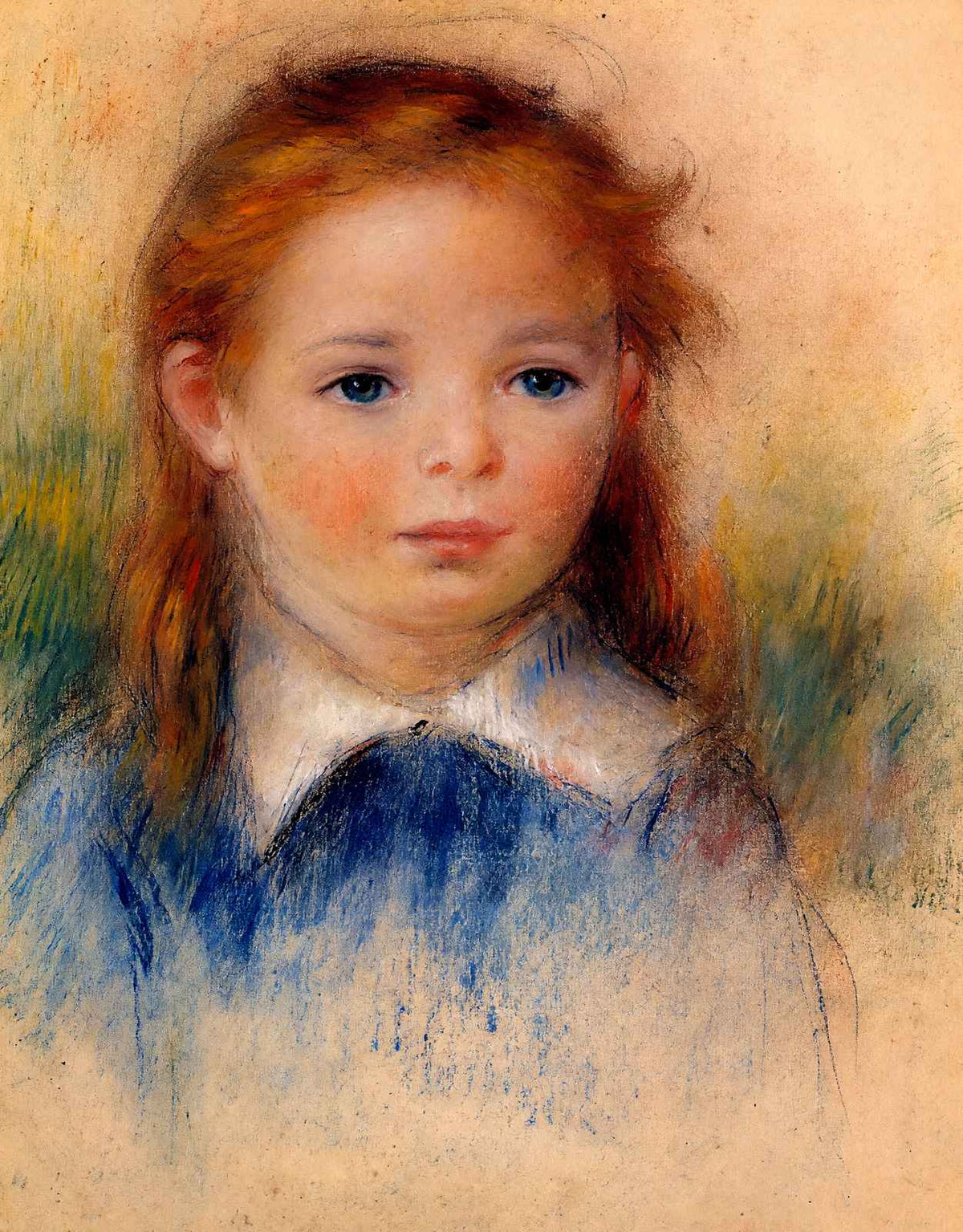 Portrait of a Little Girl Fine Art Print 1880 by Pierre-Auguste Renoir (6 Sizes)