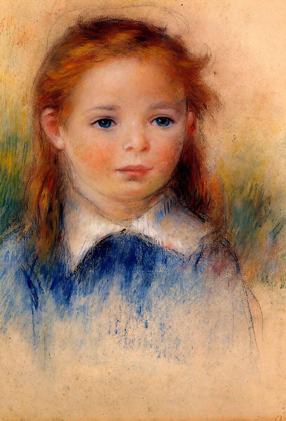 Portrait of a Little Girl Fine Art Print 1880 by Pierre-Auguste Renoir (6 Sizes)